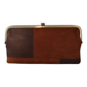 HOBO The Original‎ Lauren  Double Frame Kisslock Clutch Bifold Leather Wallet